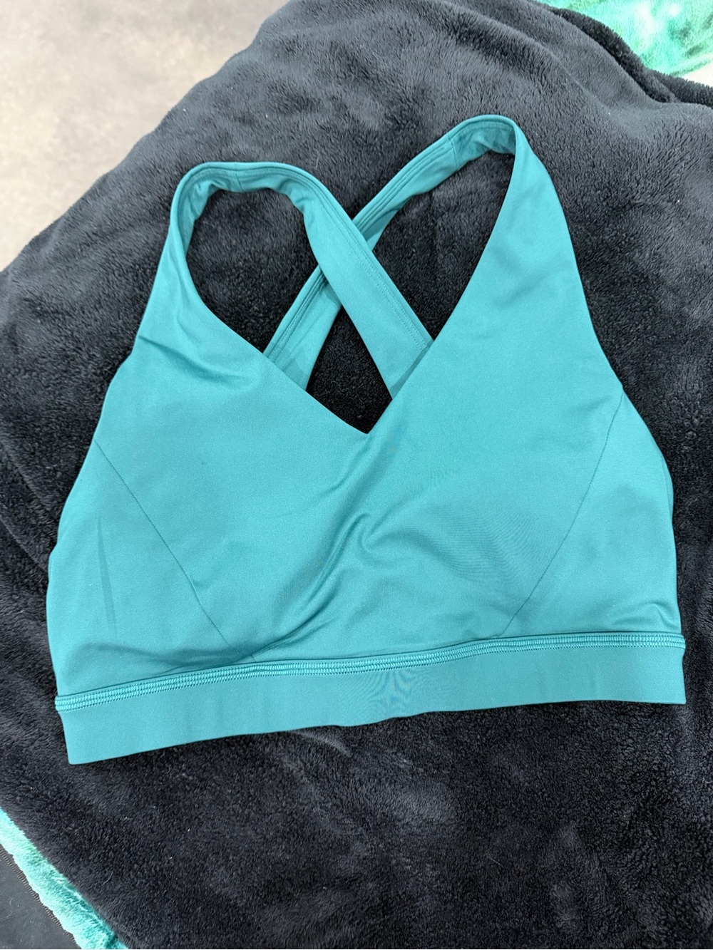 lululemon athletica Teal Crisscross Sports Bra